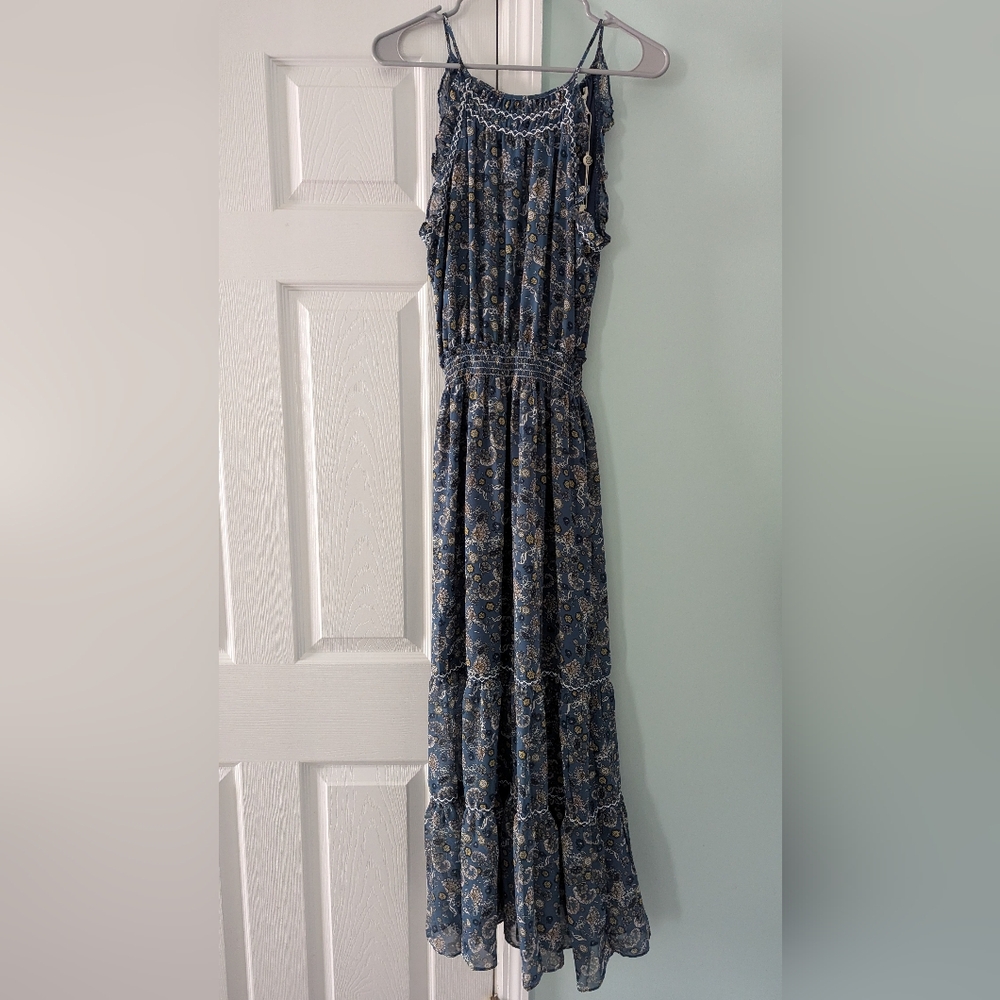 Beautiful blue paisley Max Studio dress, S